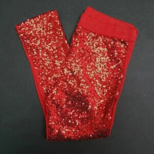 Red Sequin Legging Girls Size 4